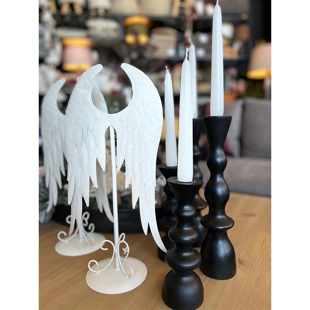 ARTEMIS ΔΙΑΚΟΣΜΗΤΙΚΟ ΦΤΕΡΟ 22x12x40 ΜΕΤΑΛΛΟ ΛΕΥΚΟ - Image 3