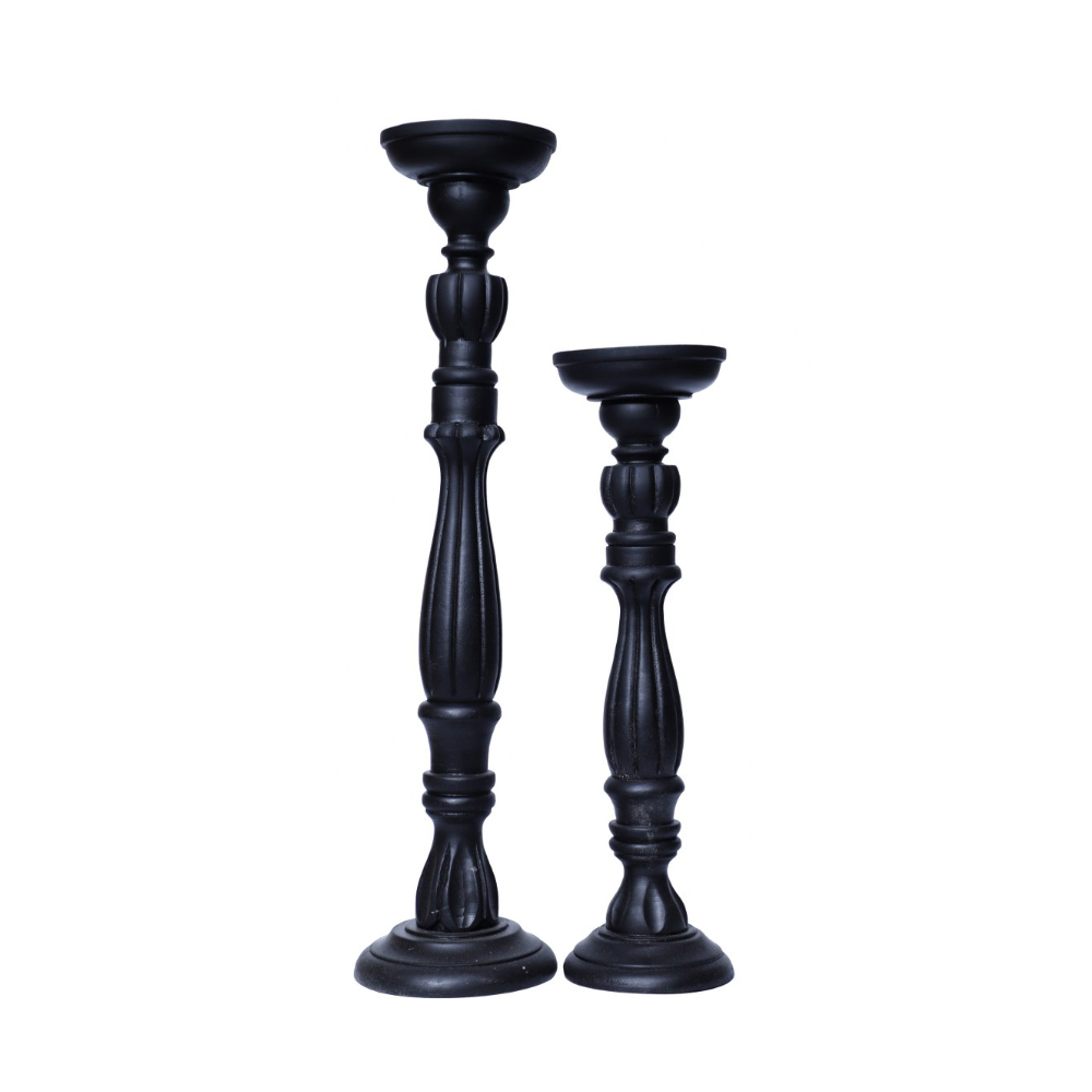 KENDAL ΚΗΡΟΠΗΓΙΟ 13x13x45 ΞΥΛΟ MANGO ΜΑΥΡΟ - Image 2