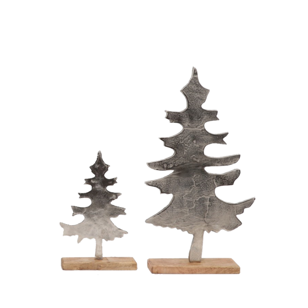 AVERY ΧΡΙΣΤΟΥΓΕΝΝΙΑΤΙΚΟ ΔΙΑΚΟΣΜΗΤΙΚΟ ΔΕΝΤΡΟ 21x5x33 ΑΛΟΥΜΙΝΙΟ ΑΣΗΜΙ ΦΥΣΙΚΟ ΞΥΛΟ MANGO - Image 2