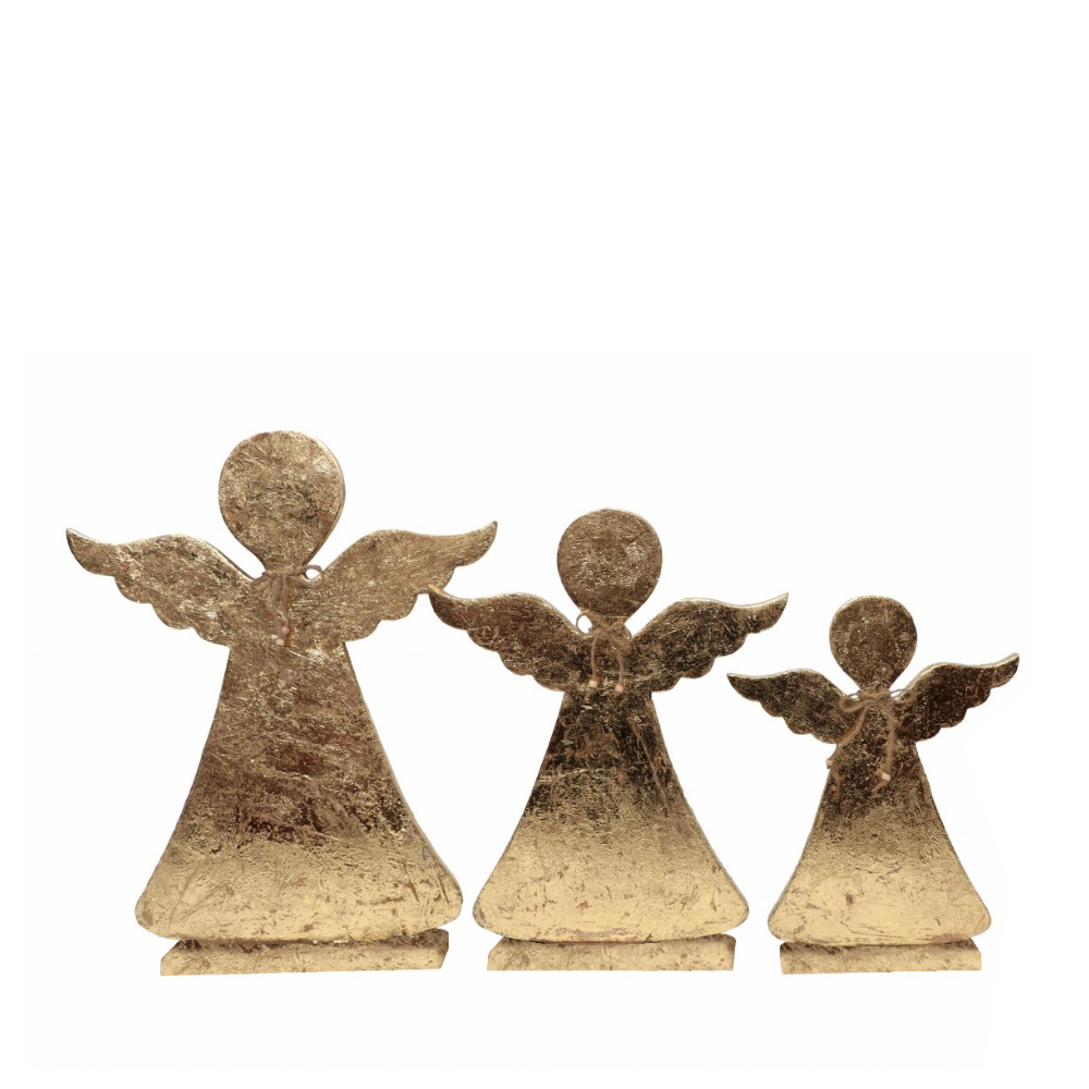 EIRA ΧΡΙΣΤΟΥΓΕΝΝΙΑΤΙΚΟ ΔΙΑΚΟΣΜΗΤΙΚΟ ΑΓΓΕΛΟΣ 28x7x33 ΞΥΛΟ MANGO ΧΡΥΣΟ - Image 2