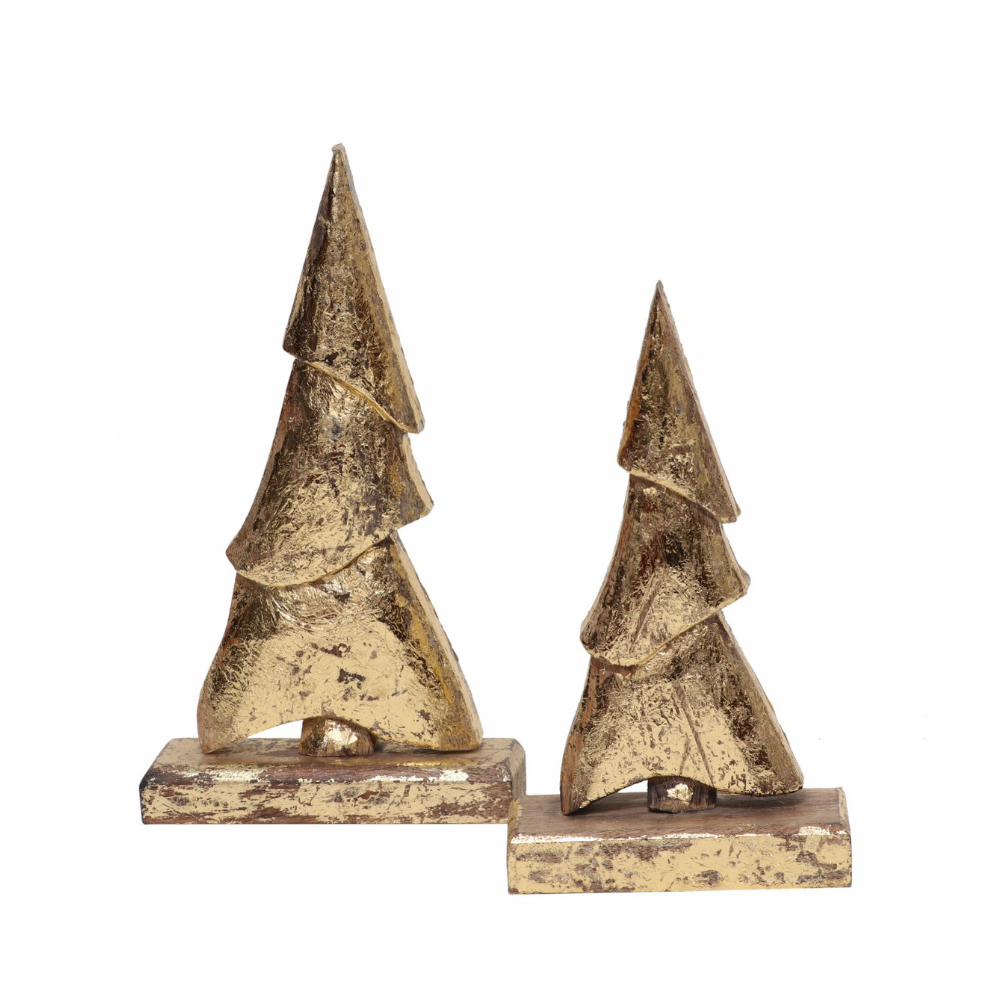 JOLLY ΧΡΙΣΤΟΥΓΕΝΝΙΑΤΙΚΟ ΔΙΑΚΟΣΜΗΤΙΚΟ ΔΕΝΤΡΟ 13x6x23 ΞΥΛΟ MANGO ΧΡΥΣΟ - Image 2