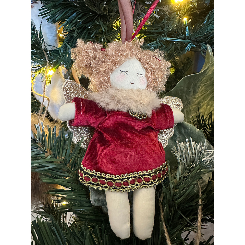 SPECTRUM ΧΡΙΣΤΟΥΓΓΕΝΙΑΤΙΚΟ ΣΤΟΛΙΔΙ ΚΟΡΙΤΣΙ 11x15 ΥΦΑΣΜΑ ΚΟΚΚΙΝΟ ΜΠΕΖ - Image 2