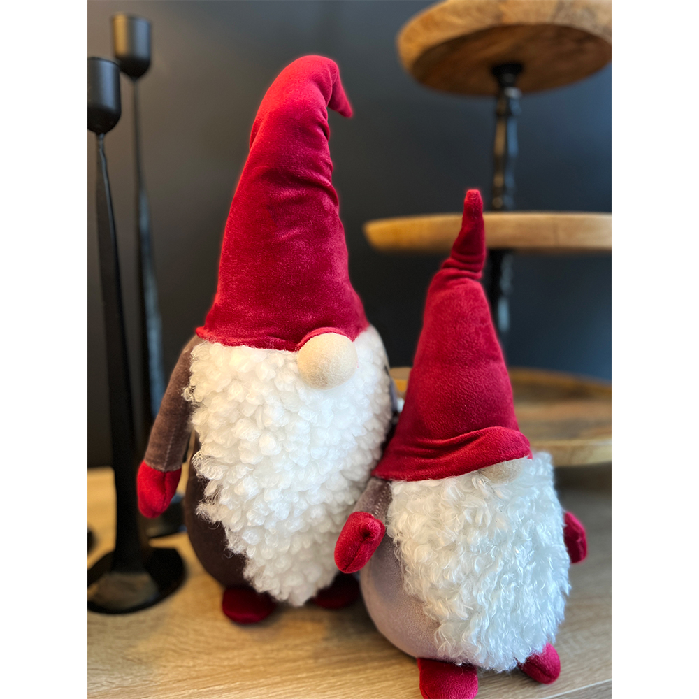 SPECTRUM SANTA ΧΡΙΣΤΟΥΓΕΝΝΙΑΤΙΚΟ ΔΙΑΚΟΣΜΗΤΙΚΟ ΑΓΙΟΣ ΒΑΣΙΛΗΣ 19x13x42 ΥΦΑΣΜΑ ΚΟΚΚΙΝΟ ΛΕΥΚΟ DUSTY PINK - Image 2