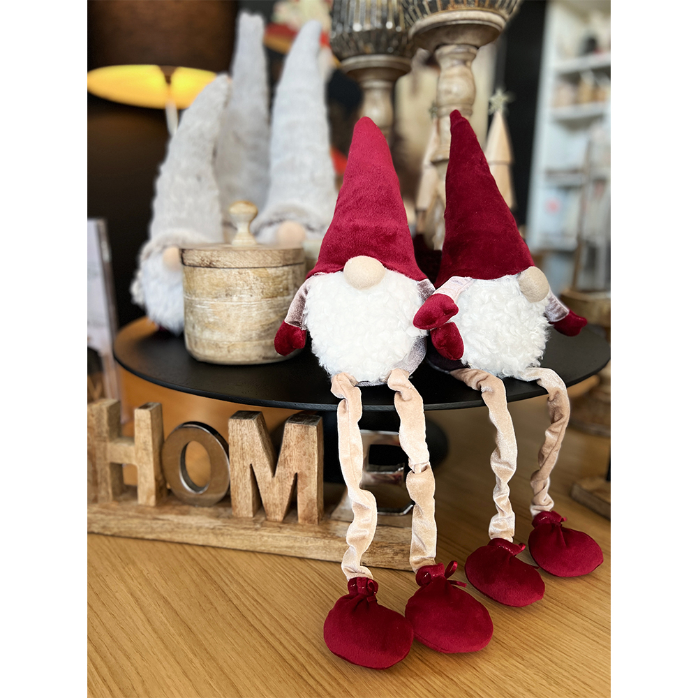 SPECTRUM SANTA ΧΡΙΣΤΟΥΓΕΝΝΙΑΤΙΚΟ ΔΙΑΚΟΣΜΗΤΙΚΟ ΑΓΙΟΣ ΒΑΣΙΛΗΣ 15x11x50 ΥΦΑΣΜΑ ΚΟΚΚΙΝΟ ΛΕΥΚΟ DUSTY PINK - Image 2