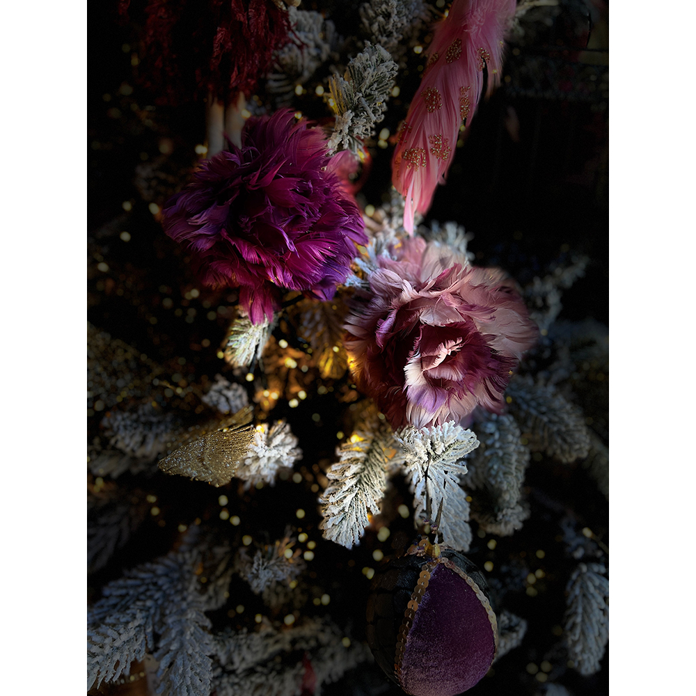 GRAPE ΧΡΙΣΤΟΥΓΕΝΝΙΑΤΙΚΗ ΜΠΑΛΑ ΜΕ ΦΤΕΡΑ 12x12x10 POLYFOAM ΜΩΒ ΦΤΕΡΟ - Image 2