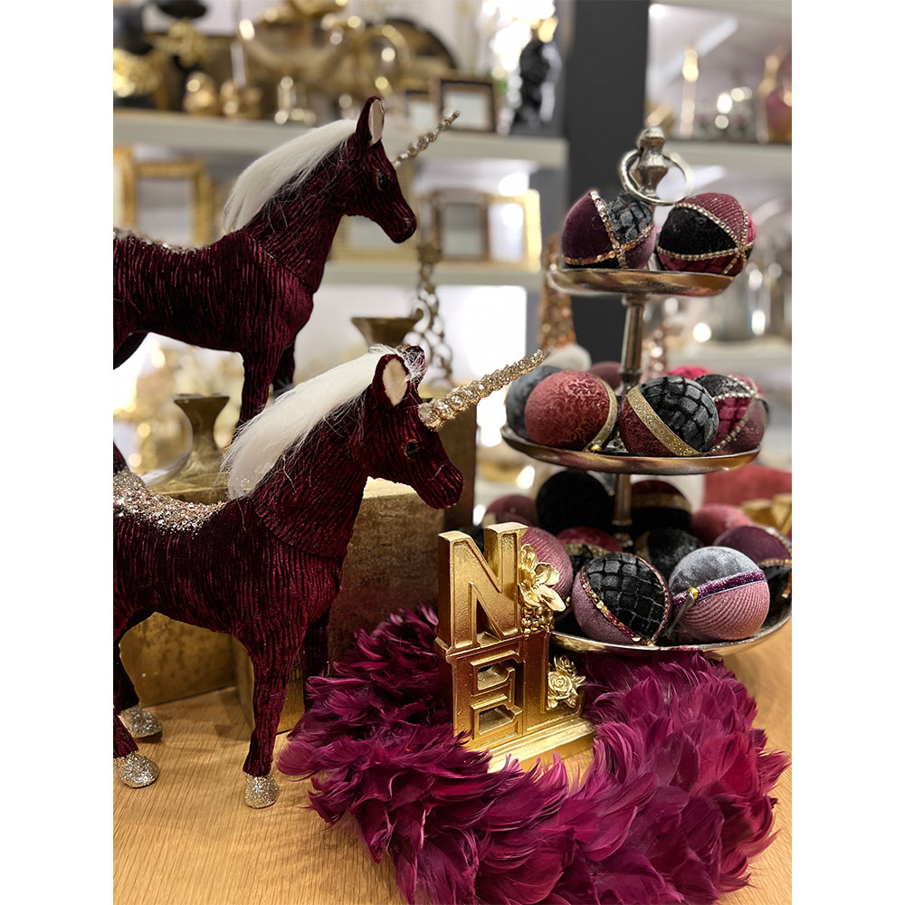 GRAPE ΧΡΙΣΤΟΥΓΕΝΝΙΑΤΙΚΟ ΣΤΕΦΑΝΙ ΜΕ ΦΤΕΡΑ 29x7x29 POLYFOAM ΜΩΒ ΦΤΕΡΟ - Image 2