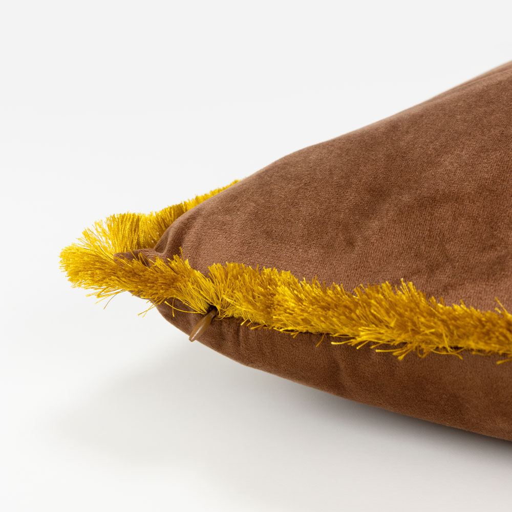 TERRICIO ΔΙΑΚΟΣΜΗΤΙΚΟ ΜΑΞΙΛΑΡΙ 45x45 ΒΕΛΟΥΔΟ ΚΑΦΕ ΧΡΥΣΟ - Image 2