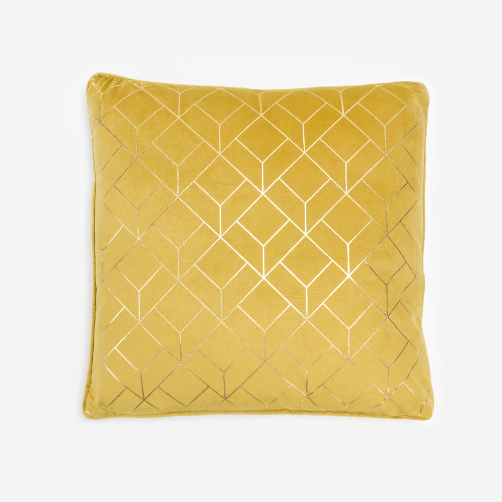 BRILLO ΔΙΑΚΟΣΜΗΤΙΚΟ ΜΑΞΙΛΑΡΙ 45x45 ΒΕΛΟΥΔΟ ΧΡΥΣΟ