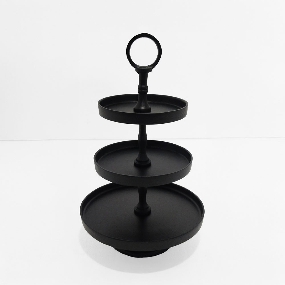 SERVIR ΟΡΝΤΕΒΙΕΡΑ 3 ΕΠΙΠΕΔΑ 20x20x35 ΑΛΟΥΜΙΝΙΟ ΜΑΥΡΟ