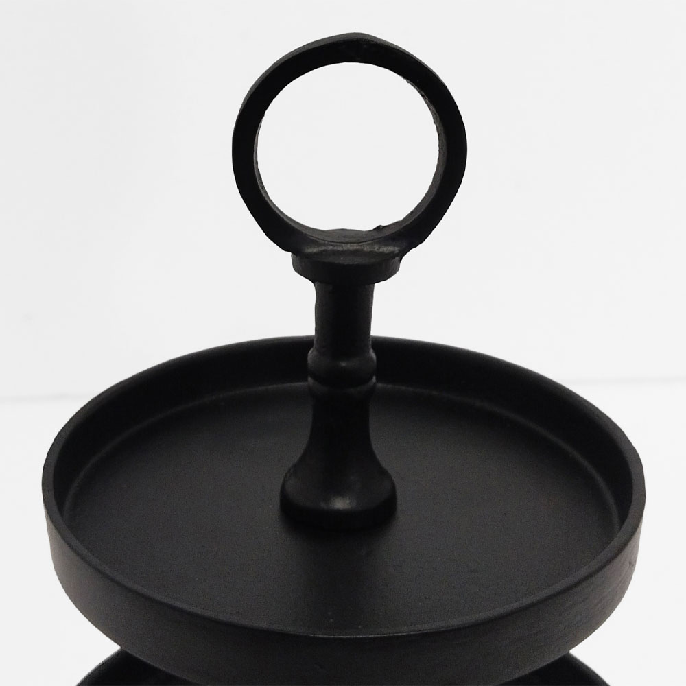 SERVIR ΟΡΝΤΕΒΙΕΡΑ 3 ΕΠΙΠΕΔΑ 20x20x35 ΑΛΟΥΜΙΝΙΟ ΜΑΥΡΟ - Image 2