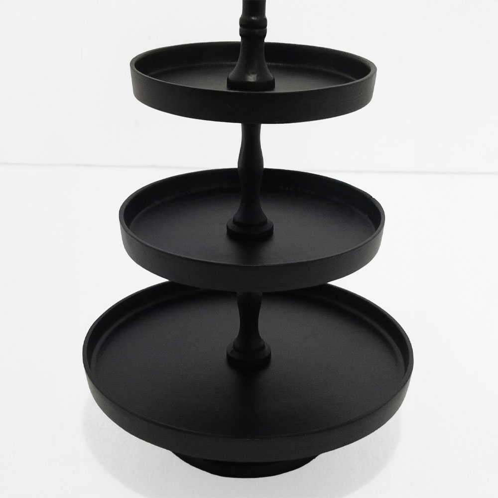 SERVIR ΟΡΝΤΕΒΙΕΡΑ 3 ΕΠΙΠΕΔΑ 20x20x35 ΑΛΟΥΜΙΝΙΟ ΜΑΥΡΟ - Image 3