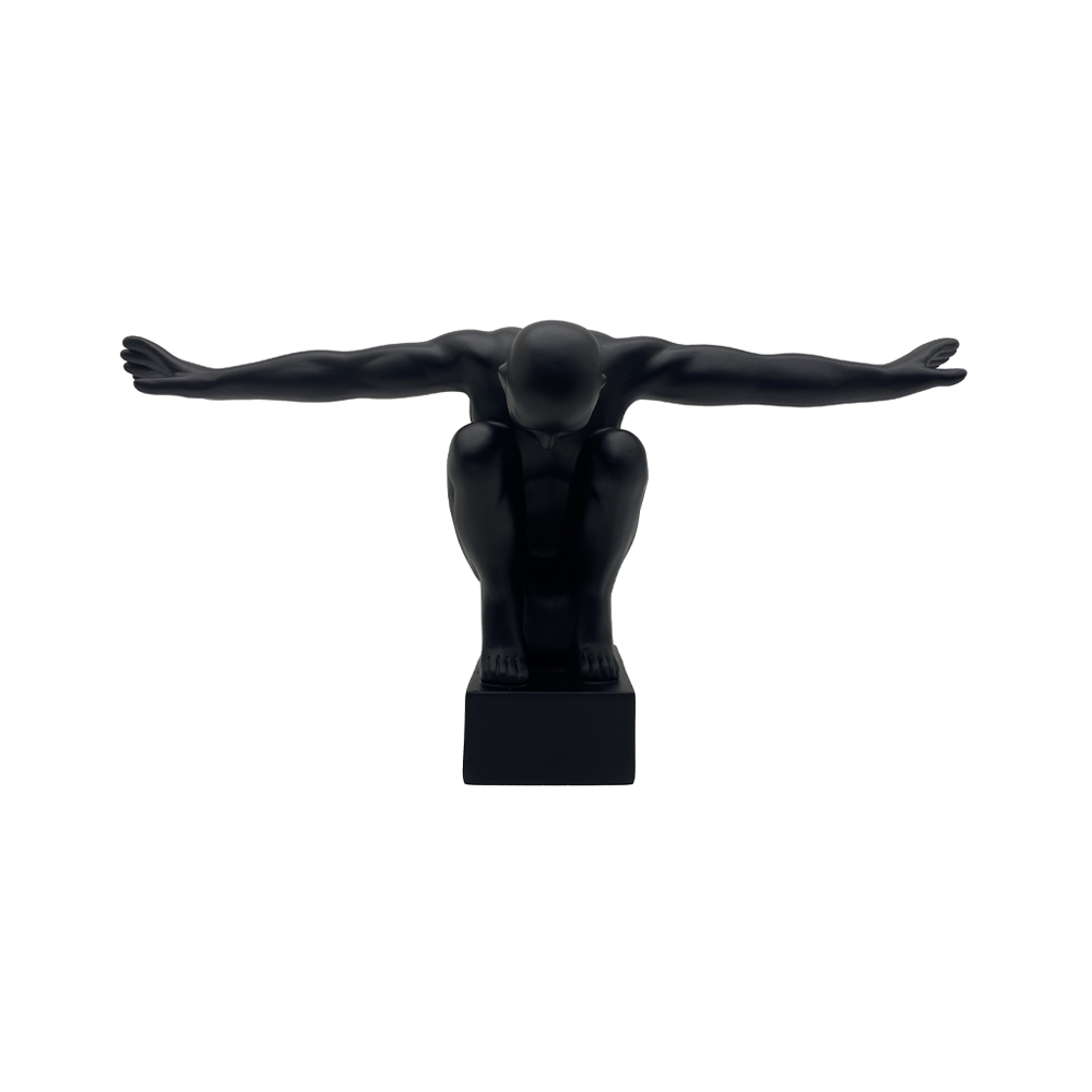 LEKO ΔΙΑΚΟΣΜΗΤΙΚΗ ΦΙΓΟΥΡΑ 17.3x13.3x33.4cm POLYRESIN ΜΑΥΡΟ