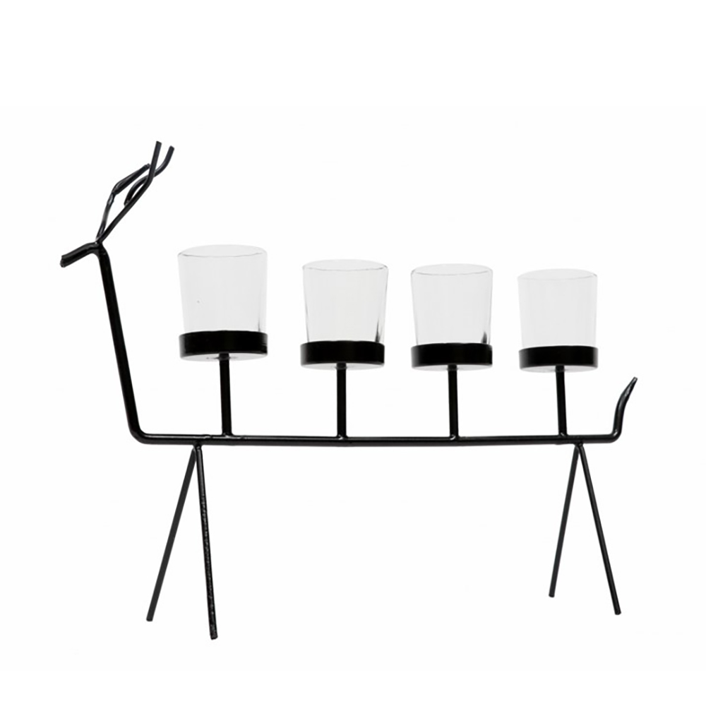 KABU ΒΑΣΗ ΡΕΣΩ ΧΡΙΣΤΟΥΓΕΝΝΙΑΤΙΚΗ 27x9x39 ΣΙΔΕΡΟ ΜΑΥΡΟ ΔΙΑΦΑΝΟ ΓΥΑΛΙ