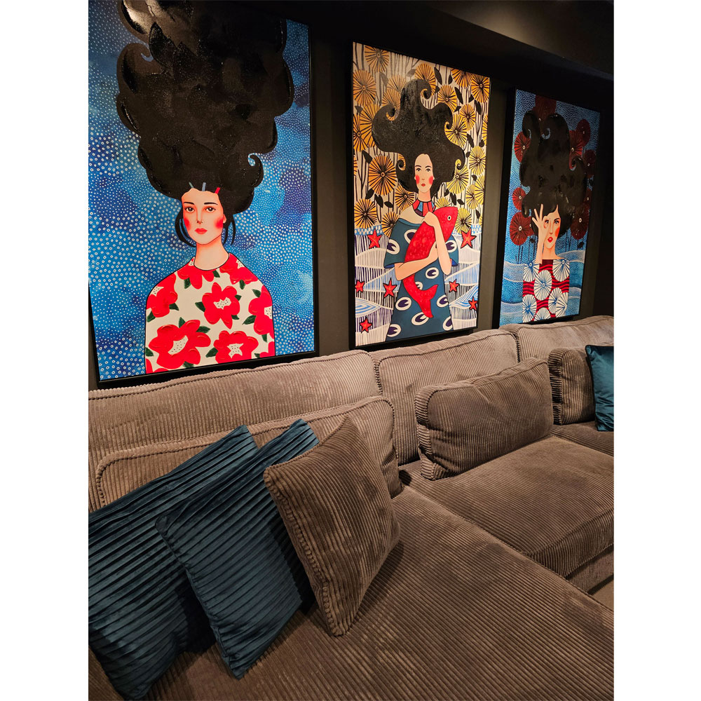 PEACE ΠΙΝΑΚΑΣ ΔΙΑΚΟΣΜΗΣΗΣ 80x120x5 ΚΑΜΒΑΣ ΠΟΛΥΧΡΩΜΟ ΞΥΛΟ ΜΑΥΡΟ - Image 2