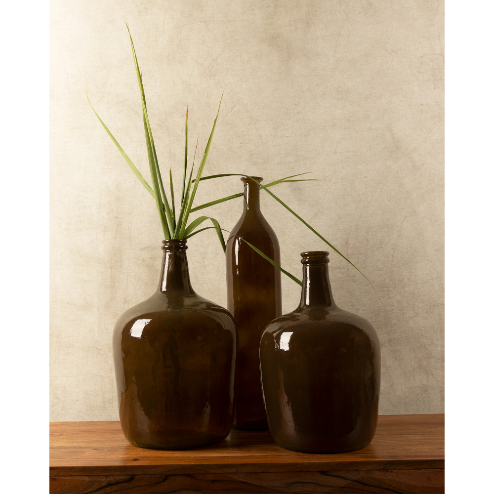 CRUSHED CARAMEL ΜΠΟΥΚΑΛΑ 12x12x56 ΑΝΑΚΥΚΛΩΜΕΝΟ ΓΥΑΛΙ CARAMEL - Image 2