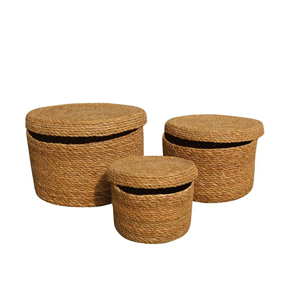 DEL MAR BOX ΚΟΥΤΙ ΑΠΟΘΗΚΕΥΣΗΣ SET 3ΤΜΧ 25x225x14cm SEAGRASS ΦΥΣΙΚΟ