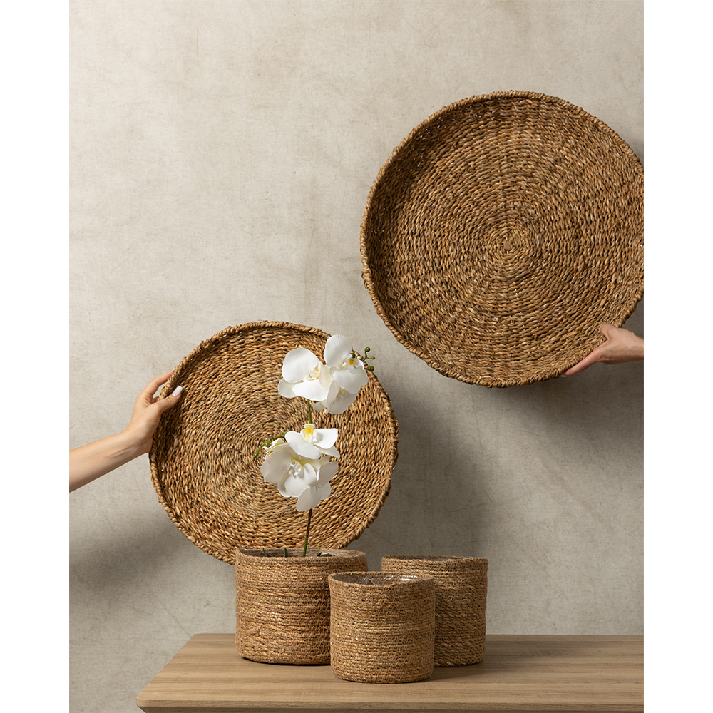 DEL MAR ΚΑΣΠΩ ΣΕΤ 3ΤΜΧ 20x20x18cm SEAGRASS ΦΥΣΙΚΟ - Image 2