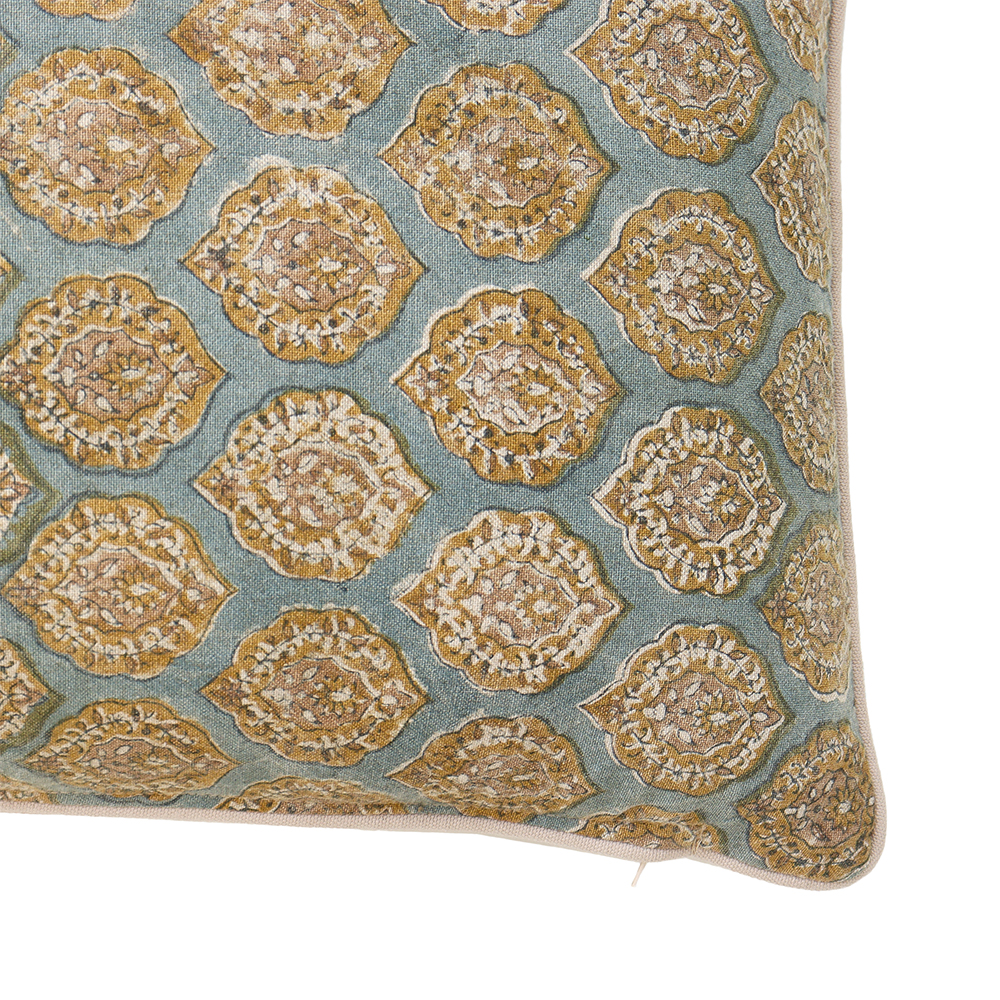 VENETIAN ΔΙΑΚΟΣΜΗΤΙΚΟ ΜΑΞΙΛΑΡΙ 40x60 ΒΑΜΒΑΚΙ AQUA ΧΡΥΣΟ ΒΙΣΚΟΖΗ - Image 3