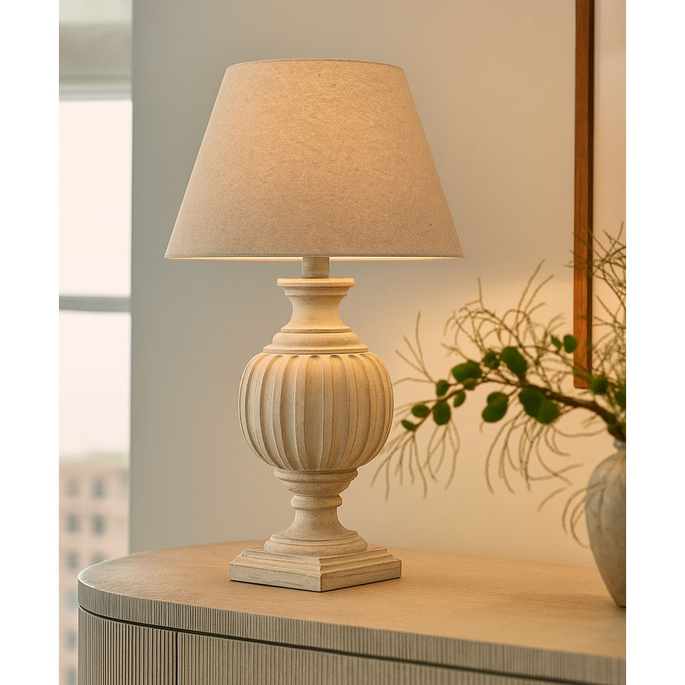 DAMIAN ΦΩΤΙΣΤΙΚΟ ΕΠΙΤΡΑΠΕΖΙΟ 17x17x60 ΞΥΛΟ ΛΕΥΚΟ ΑΝΤΙΚΕ ΥΦΑΣΜΑ ΜΠΕΖ - Image 2