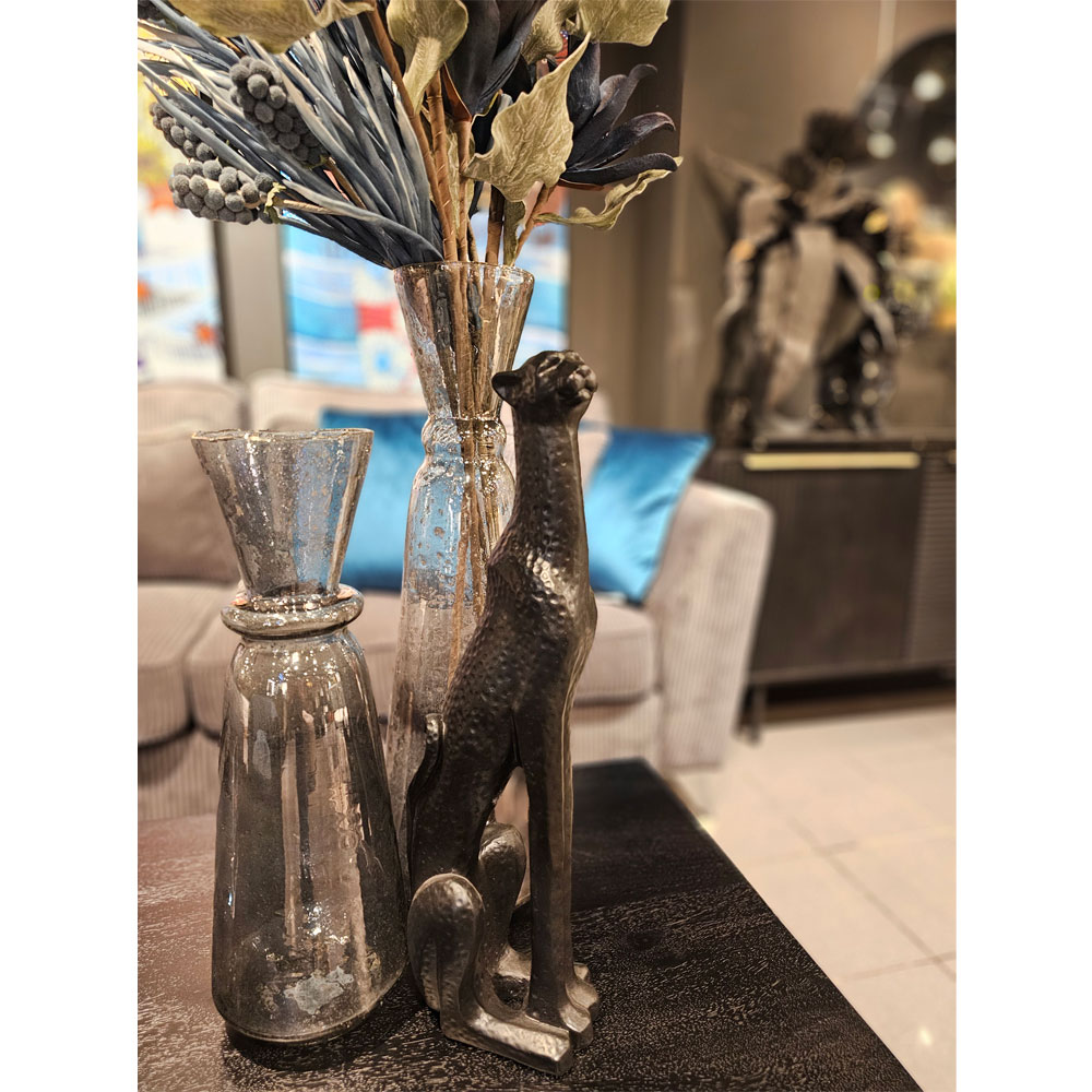 SAYA ΔΙΑΚΟΣΜΗΤΙΚΟ ΠΑΝΘΗΡΑΣ 39.5x22.5x10.5 POLYRESIN ΜΑΥΡΟ ΜΑΤ - Image 2