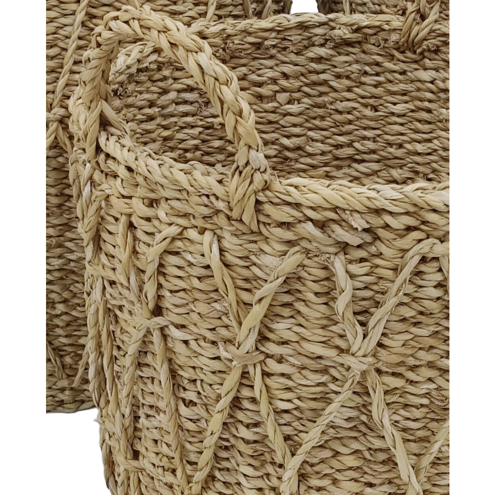ALMAR ΚΑΛΑΘΙ ΑΠΟΘΗΚΕΥΣΗΣ SET 3ΤΜΧ 36x36x30cm SEAGRASS ΦΥΣΙΚΟ - Image 2