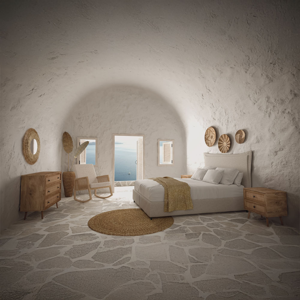 JURI ΔΙΑΚΟΣΜΗΤΙΚΟ ΤΟΙΧΟΥ ΣΕΤ 3ΤΜΧ 42x42x7 SEAGRASS ΦΥΣΙΚΟ ΛΕΥΚΟ ΜΑΥΡΟ - Image 2