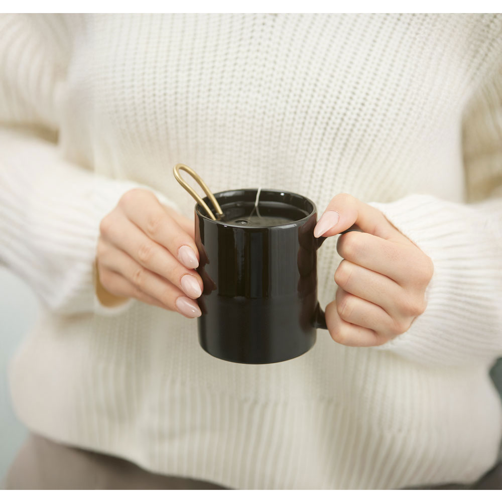 BOLD ΚΟΥΠΑ 8x8x10 NEW BONE CHINA ΜΑΥΡΟ - Image 2