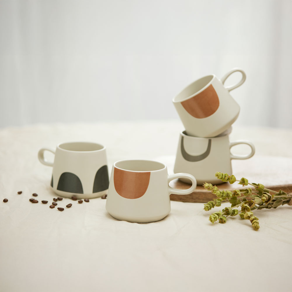 SCANDI ΚΟΥΠΑ 8x8x8 NEW BONE CHINA ΛΕΥΚΟ ΓΚΡΙ ΑΝΟΙΧΤΟ - Image 2