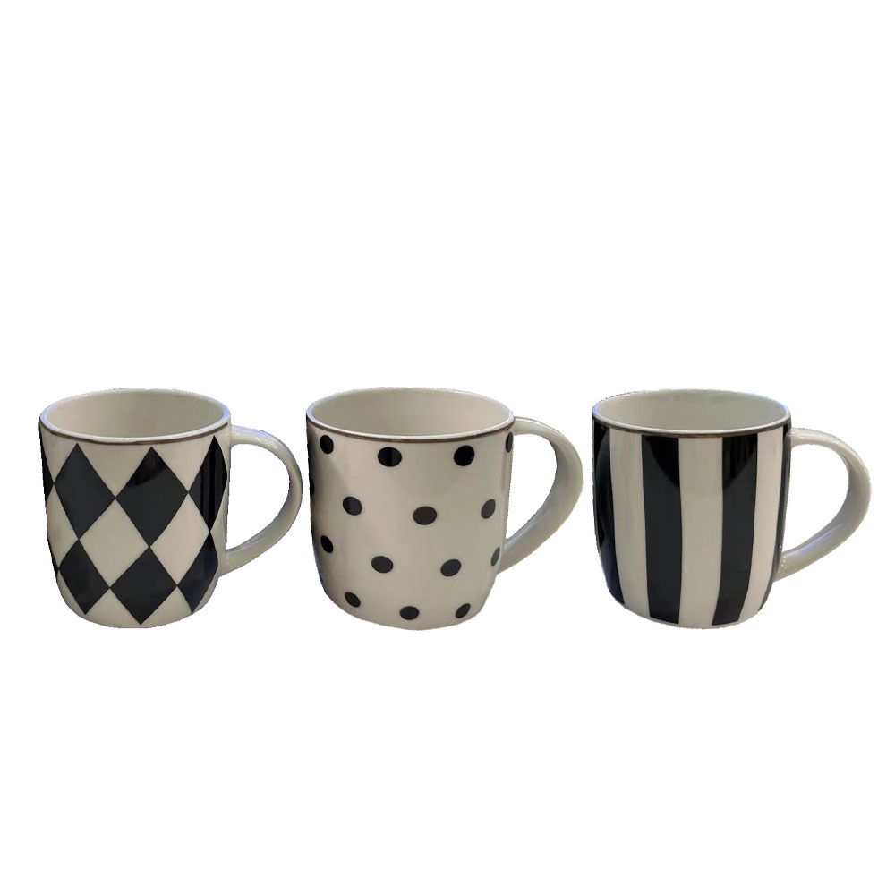 JOLIE ΚΟΥΠΑ ESPRESSO SET 6ΤΜΧ 7x5.1x6.8 NEW BONE CHINA ΛΕΥΚΟ ΜΑΥΡΟ ΧΡΥΣΟ