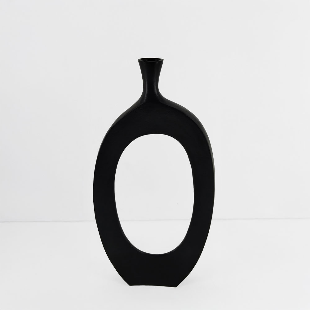 ABSTRACT ΒΑΖΟ 28x5x61 ΑΛΟΥΜΙΝΙΟ ΜΑΥΡΟ