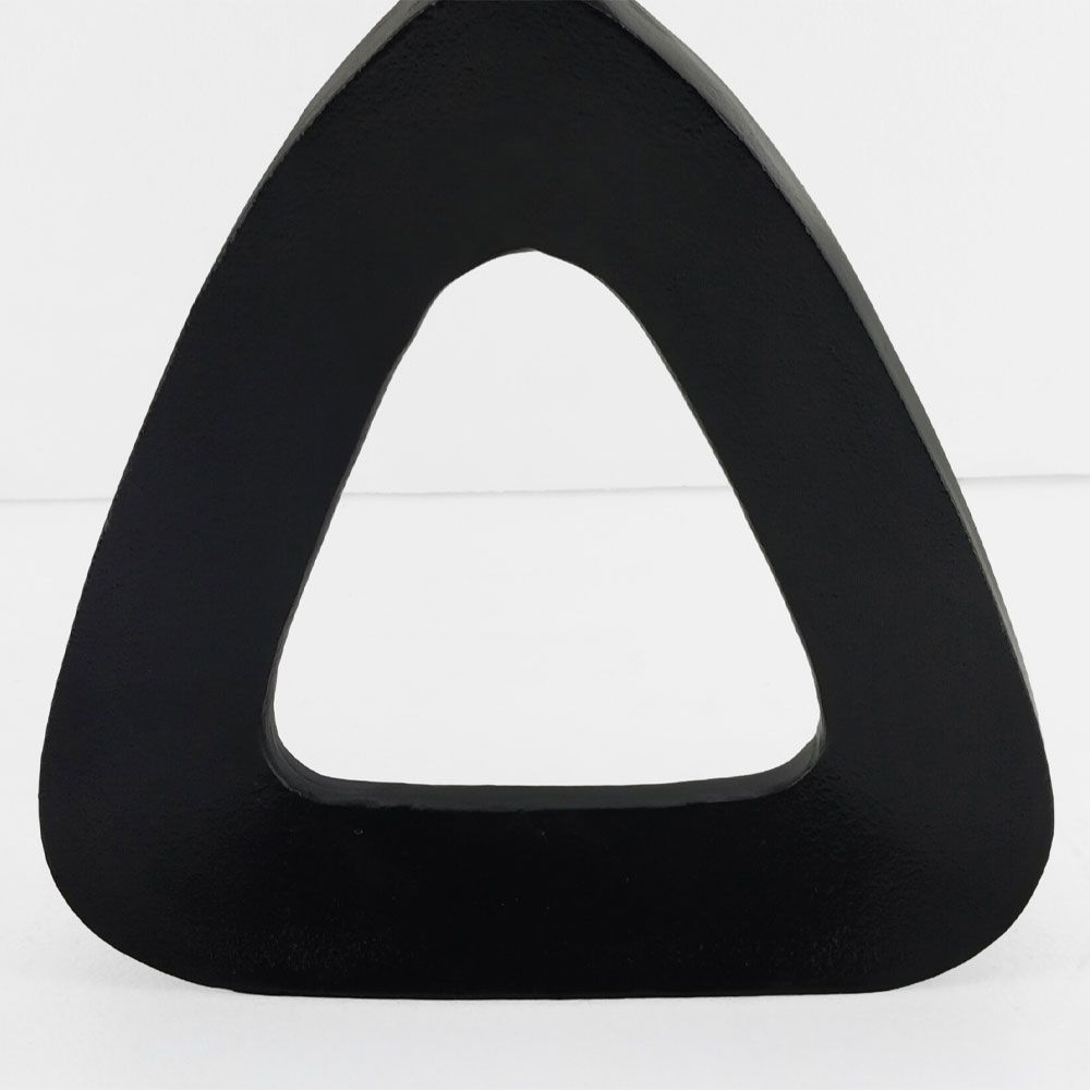 ABSTRACT TRIANGLE ΒΑΖΟ 27x5x32 ΑΛΟΥΜΙΝΙΟ ΜΑΥΡΟ - Image 3