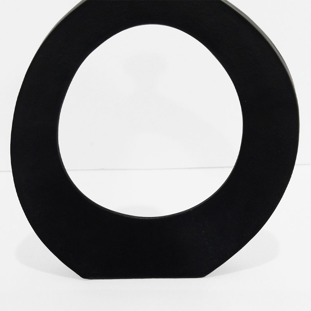 ABSTRACT CIRCLE ΒΑΖΟ 37x5x45 ΑΛΟΥΜΙΝΙΟ ΜΑΥΡΟ - Image 3