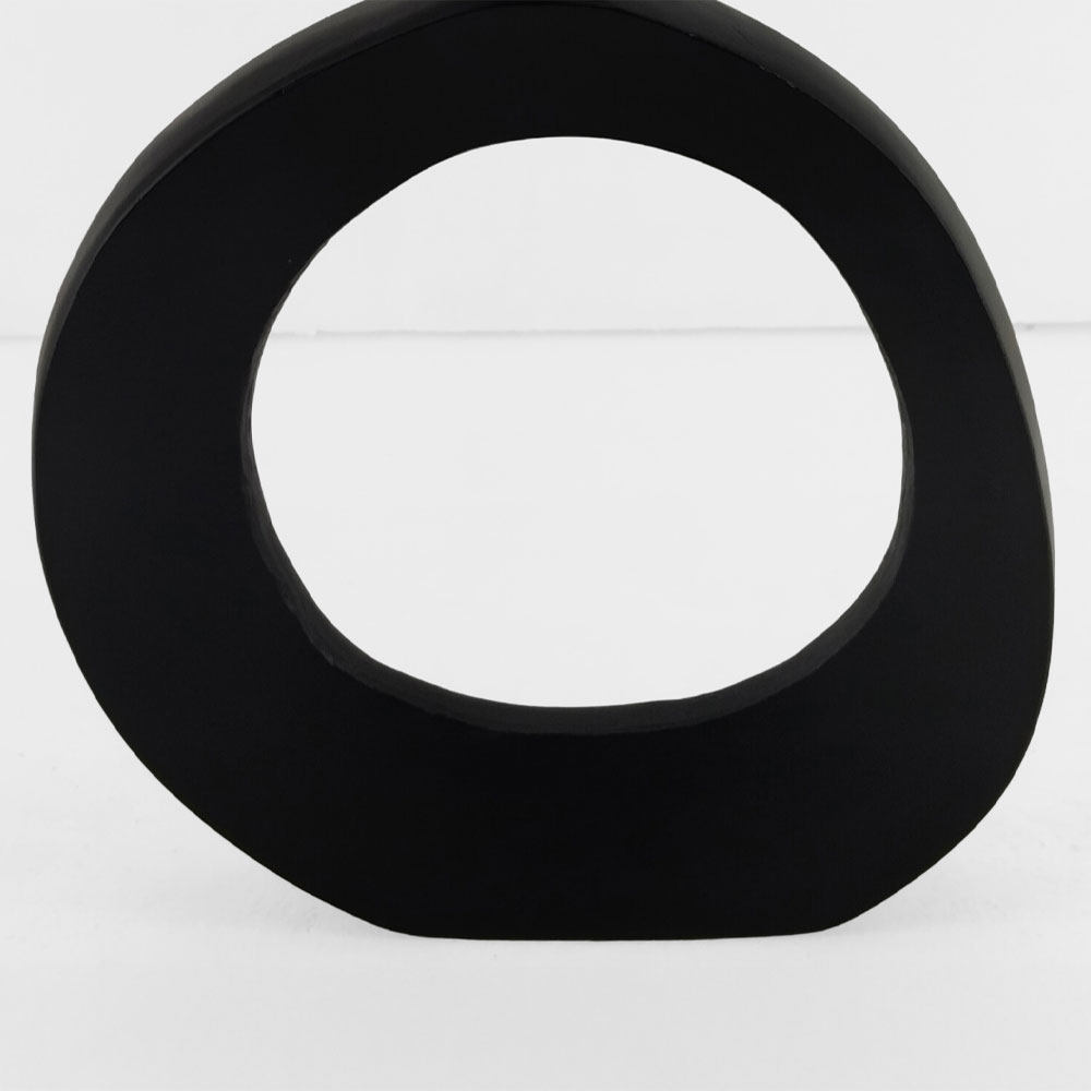 ABSTRACT CIRCLE ΒΑΖΟ 26x4x31 ΑΛΟΥΜΙΝΙΟ ΜΑΥΡΟ - Image 3