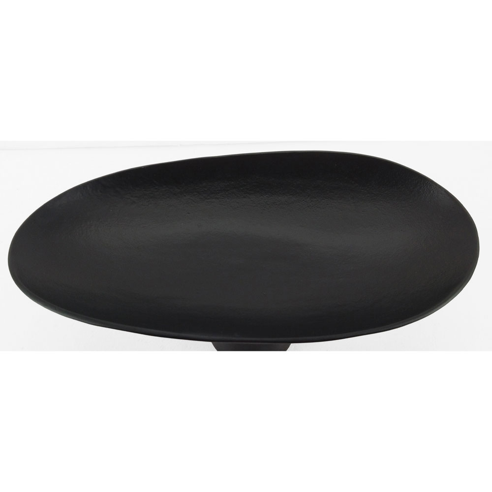 DUNE ΠΛΑΤΩ ΜΕ ΠΟΔΙ 46x25x18 ΑΛΟΥΜΙΝΙΟ ΜΑΥΡΟ - Image 2