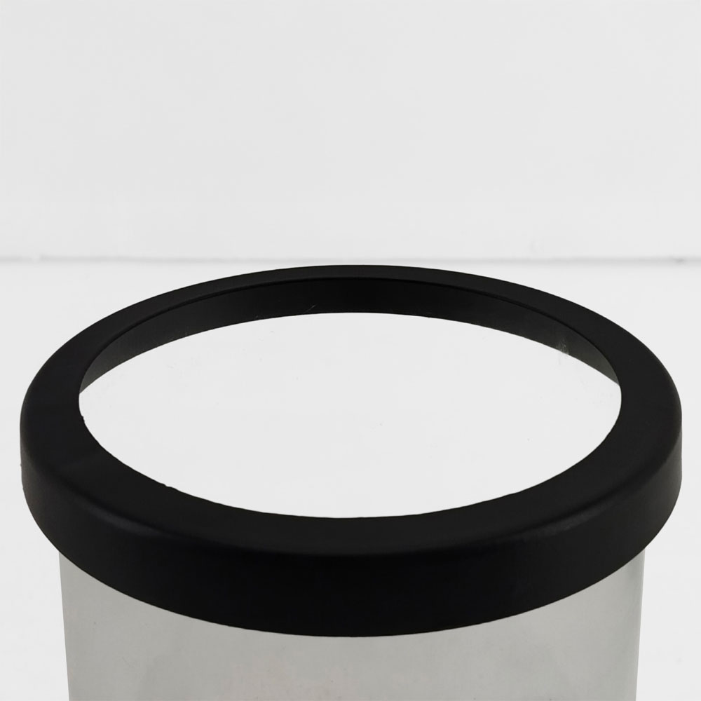 TITUL ΚΗΡΟΠΗΓΙΟ 14x14x18 ΑΛΟΥΜΙΝΙΟ ΜΑΥΡΟ ΔΙΑΦΑΝΟ ΓΥΑΛΙ - Image 2