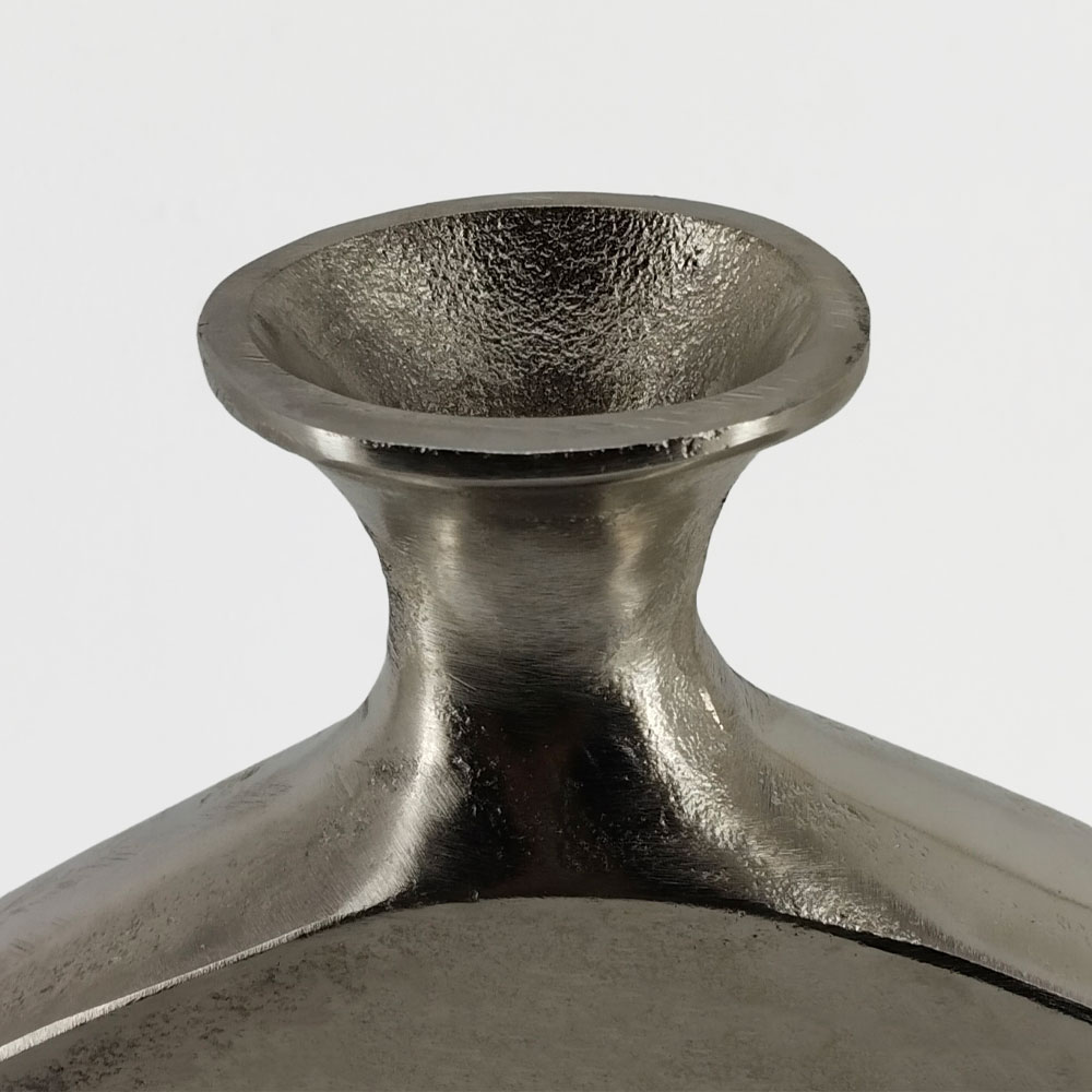 ABSTRACT CIRCLE ΒΑΖΟ 37x5x45 ΑΛΟΥΜΙΝΙΟ SILVER NICKEL - Image 2