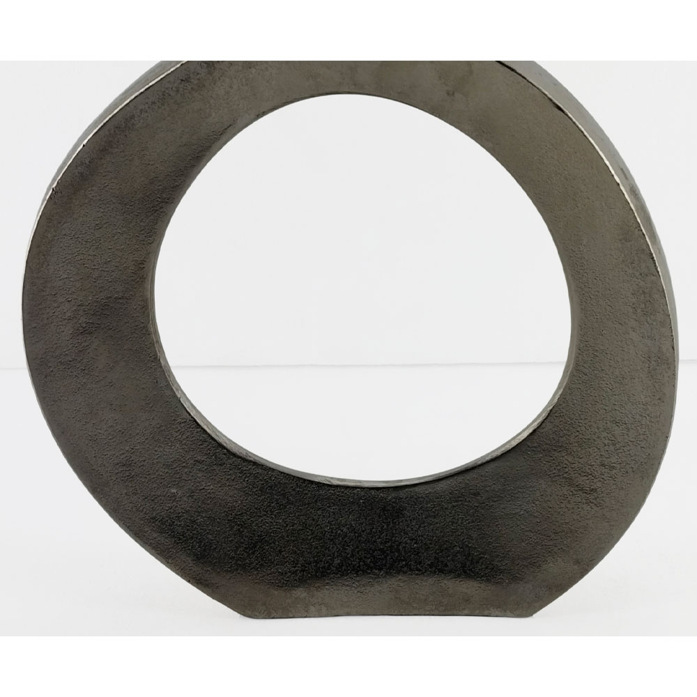 ABSTRACT CIRCLE ΒΑΖΟ 37x5x45 ΑΛΟΥΜΙΝΙΟ SILVER NICKEL - Image 3