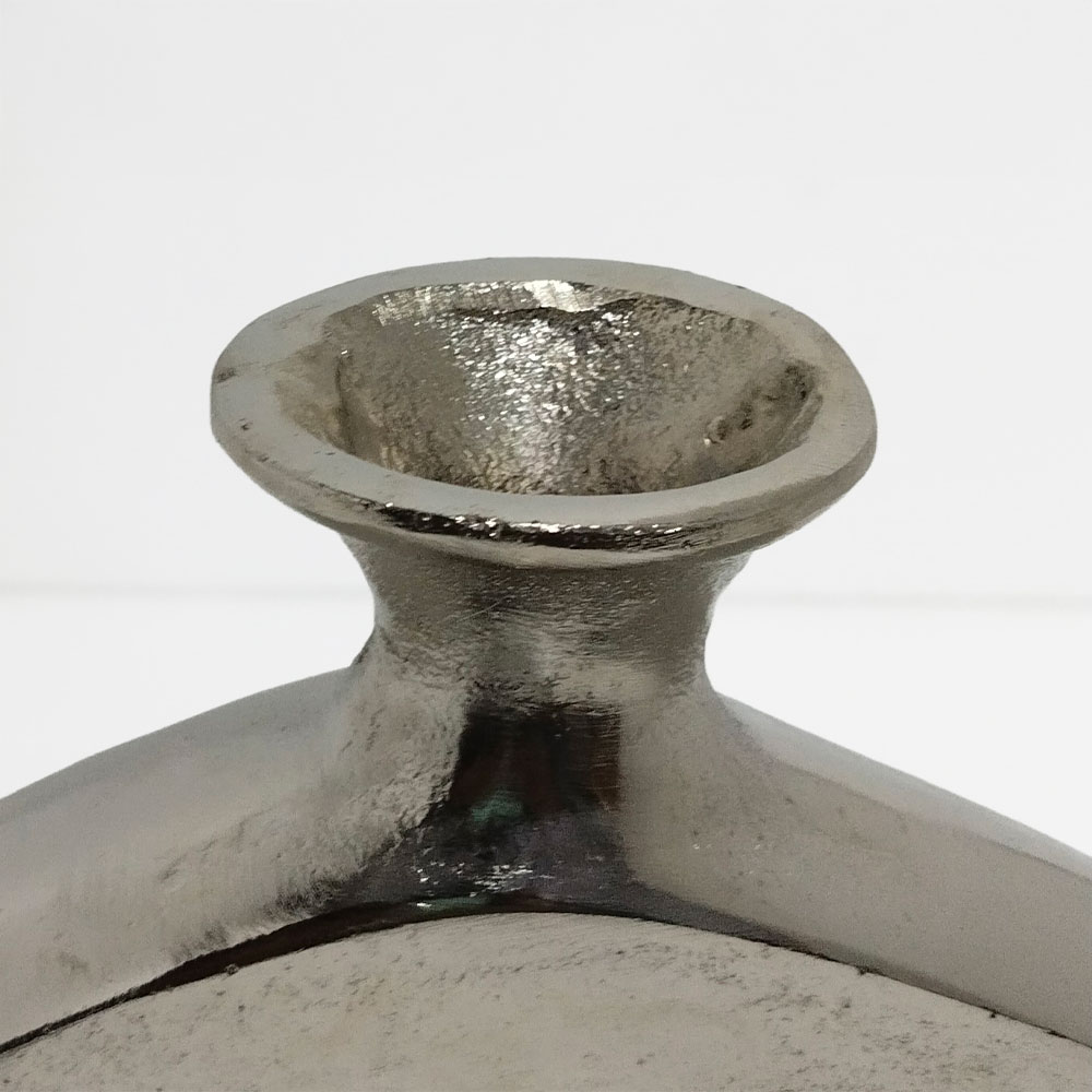 ABSTRACT CIRCLE ΒΑΖΟ 26x4x31 ΑΛΟΥΜΙΝΙΟ SILVER NICKEL - Image 2