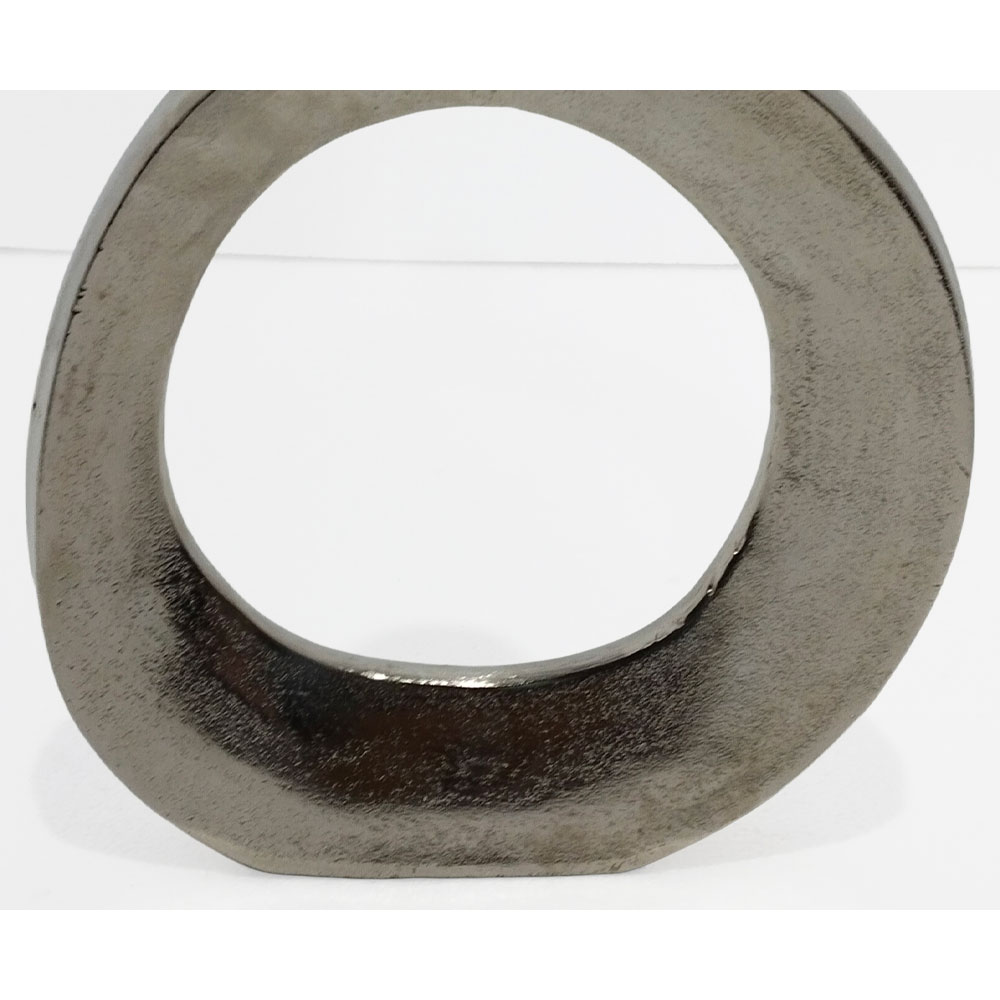 ABSTRACT CIRCLE ΒΑΖΟ 26x4x31 ΑΛΟΥΜΙΝΙΟ SILVER NICKEL - Image 3