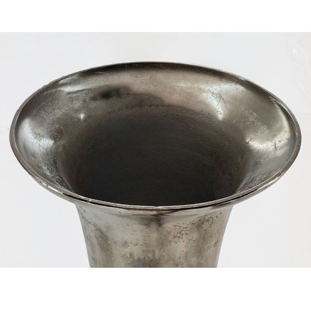 FLORES ΒΑΖΟ 26x26x115 ΑΛΟΥΜΙΝΙΟ SILVER NICKEL - Image 2