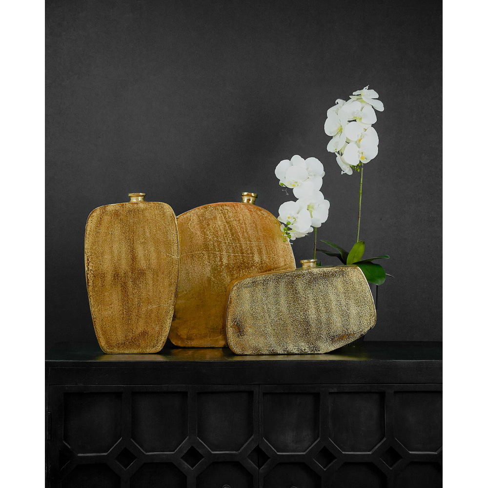 ODEN ΒΑΖΟ 25x7x42 ΑΛΟΥΜΙΝΙΟ ΧΡΥΣΟ - Image 2