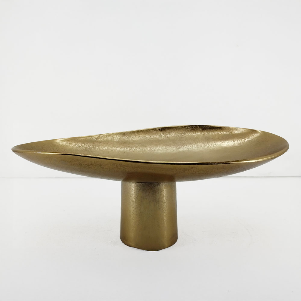 DUNE ΠΛΑΤΩ ΜΕ ΠΟΔΙ 46x26x18 ΑΛΟΥΜΙΝΙΟ ΧΡΥΣΟ