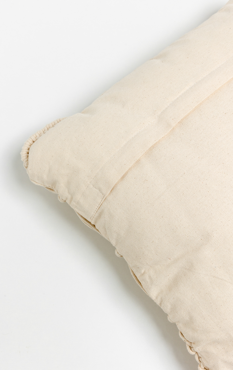 HARSHA ΔΙΑΚΟΣΜΗΤΙΚΟ ΜΑΞΙΛΑΡΙ MACRAME 45x45 ΒΑΜΒΑΚΙ IVORY POLYESTER - Image 5