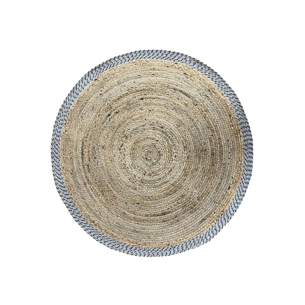 INES ΧΑΛΑΚΙ ΣΤΡΟΓΓΥΛΟ 120x120 ΒΑΜΒΑΚΙ ΦΥΣΙΚΟ ΓΚΡΙ ΓΙΟΥΤΑ