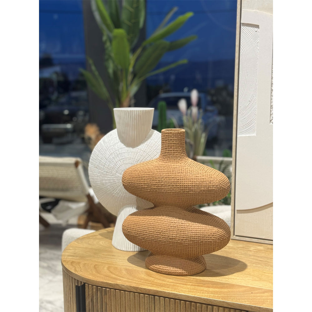 BODIL ΒΑΖΟ 32x16x44 POLYRESIN ΛΕΥΚΟ - Image 3