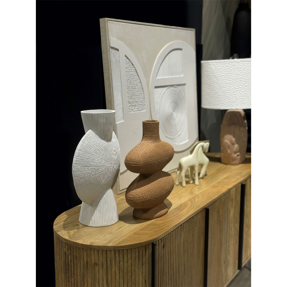 BODIL ΒΑΖΟ 32x16x44 POLYRESIN ΛΕΥΚΟ - Image 4