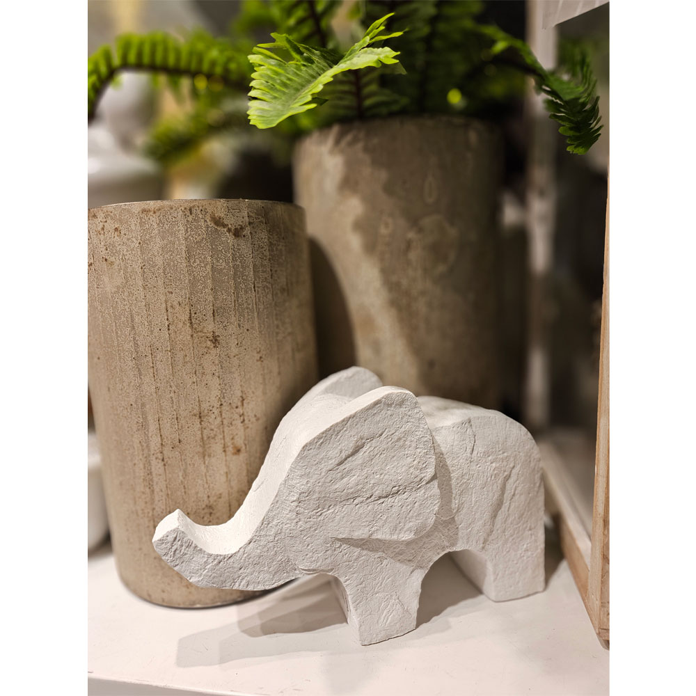 TOFI ΔΙΑΚΟΣΜΗΤΙΚΟ ΕΛΕΦΑΝΤΑΣ 24x9x15 POLYRESIN ΛΕΥΚΟ - Image 2