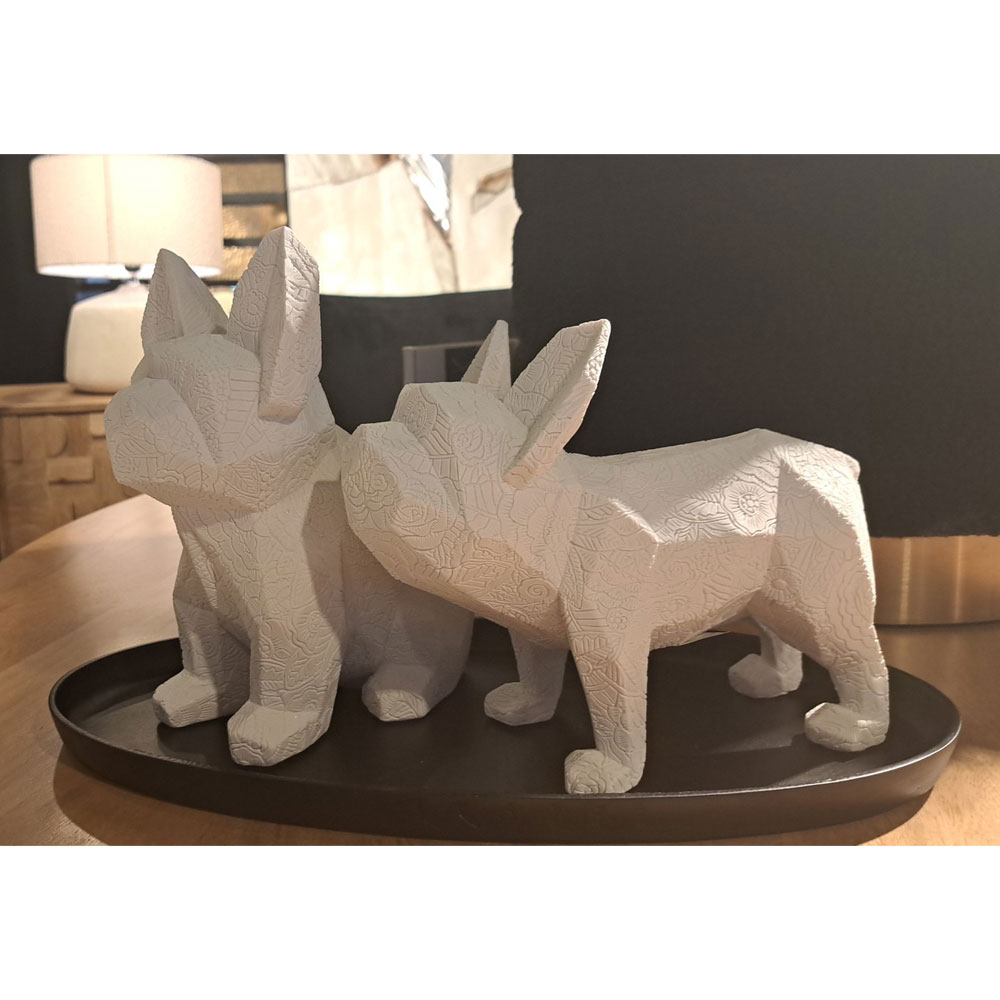 MONTY A ΔΙΑΚΟΣΜΗΤΙΚΟ ΣΚΥΛΟΣ 23x12x18 POLYRESIN ΛΕΥΚΟ - Image 2