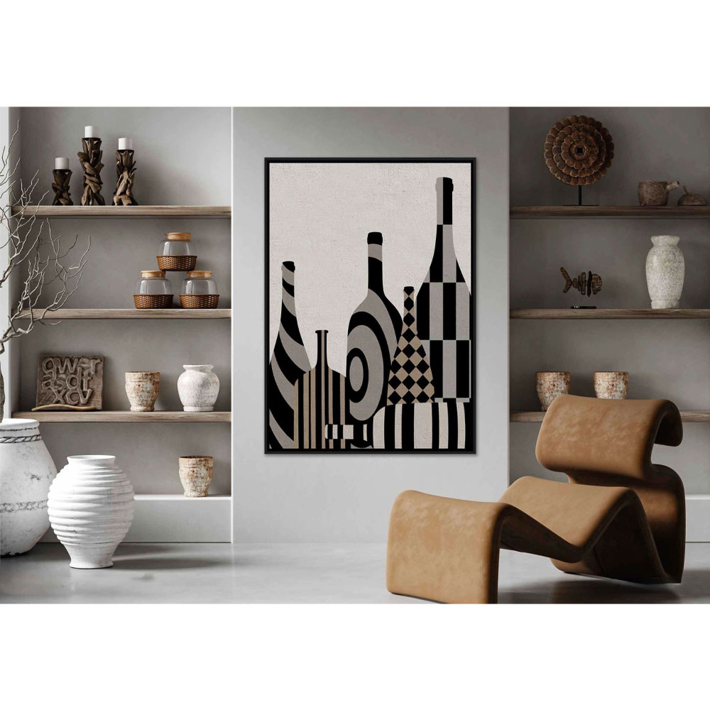 ART BOTTLES ΠΙΝΑΚΑΣ ΔΙΑΚΟΣΜΗΣΗΣ 83x123x4 ΚΑΜΒΑΣ ΠΟΛΥΧΡΩΜΟ ΞΥΛΟ ΜΑΥΡΟ - Image 2