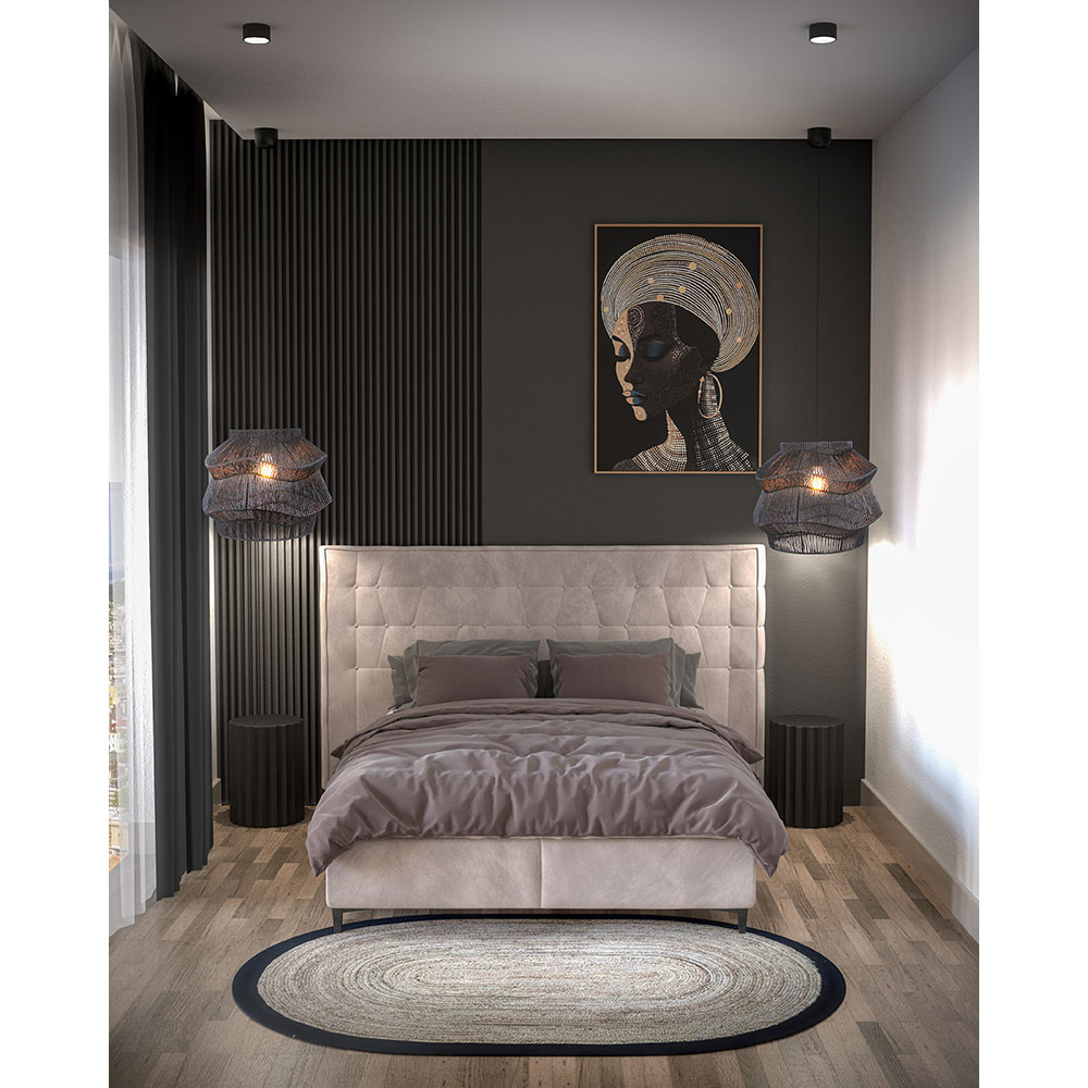 BLACK SOUL ΠΙΝΑΚΑΣ ΔΙΑΚΟΣΜΗΣΗΣ 83x123x4 ΚΑΜΒΑΣ ΜΑΥΡΟ ΞΥΛΟ ΚΑΦΕ - Image 2